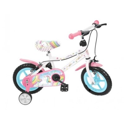 Bicicleta pentru copii Saica 0664 Unicorn cu roti ajutatoare si cauciucuri EVA 12 inch - SOLSA0064