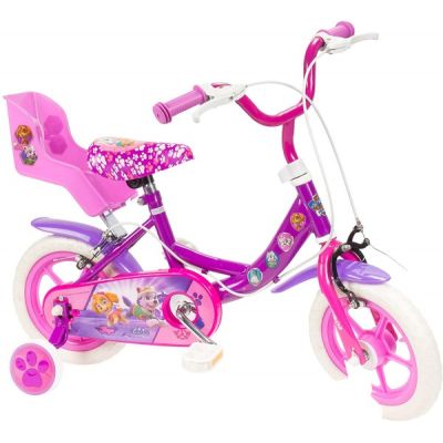 Bicicleta pentru copii Saica 2200S Paw Patrol Girl cu roti ajutatoare cosulet papusa si roata EVA 12 inch - SOLSA2200S