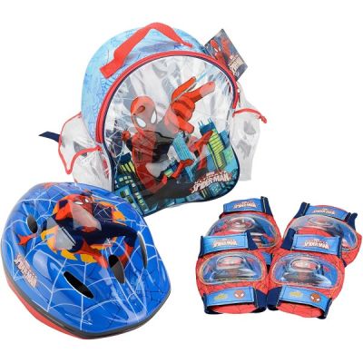 Set accesorii protectie pentru bicicleta role si trotineta Saica 9420 Spiderman - SOLSA9420