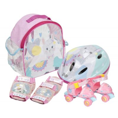Set Patine cu rotile pentru copii Saica 2310 Alpaca marime reglabila 24-29 cu accesorii protectie si casca - SOLSA2310