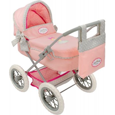 Carucior pentru papusi Saica Little Princess pliabil cu landou si gentuta accesorii  - SOLSA9498P
