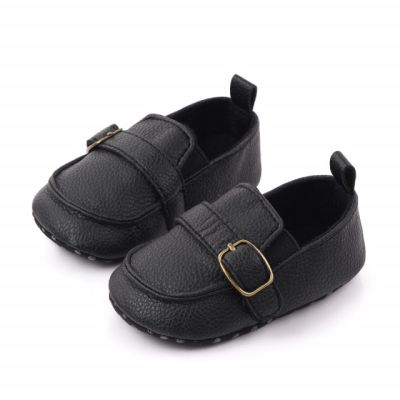 Pantofiori eleganti negri pentru baietei LId2373-3-sa28.9-12 luni (Marimea 20 incaltaminte)