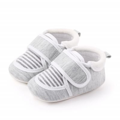 Pantofiori gri cu dungi albe MBd2372-4-p19