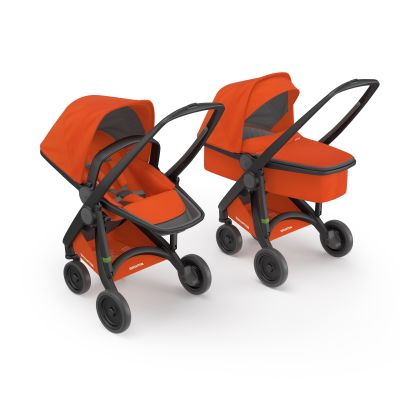 Carucior 2 in 1, Greentom, 100% Ecologic, Black Orange KRTABCDBLACKORANV16