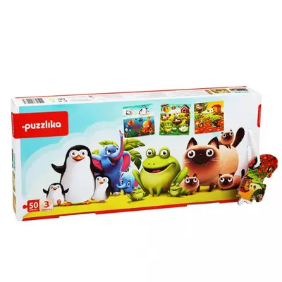 Puzzle 3 in 1 Cubika "Animalutele Preferate" KRT12985