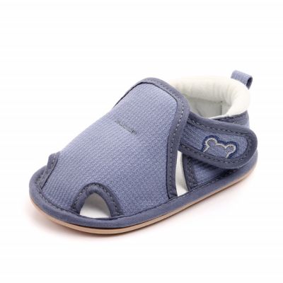 Pantofiori gri decupati pentru baietei - Teddy MBd2416-1-p12