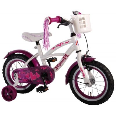 Bicicleta pentru copii Volare Heart Cruiser 61209 12 inch cu roti ajutatoare si frana de mana - SOLVOL61209