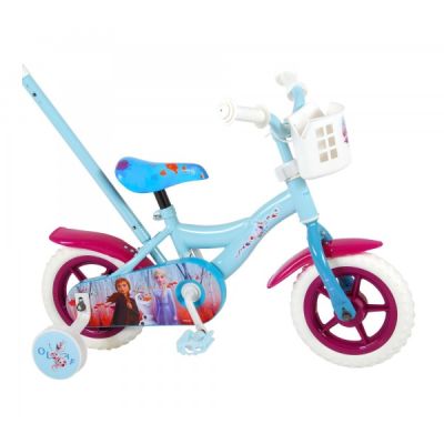 Bicicleta pentru fete Volare Frozen 2 91050 10 inch cu roti ajutatoare si maner control parinte - SOLVOL91050