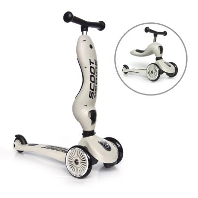 Trotineta Copii Cu Sezut, Transformabila 2in1, Highwaykick 1 Ash, 1-5 Ani, Pana La 50 Kg, Scoot  Ride Pjb96268