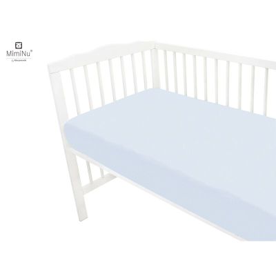 MimiNu - Cearceaf Jerse cu elastic, 140X70 cm, Light Blue BYN6426972004039