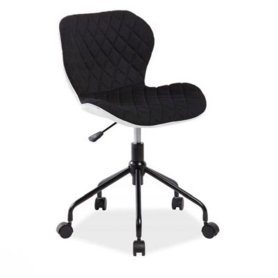 Scaun birou copii sl rino alb - negru drm4746