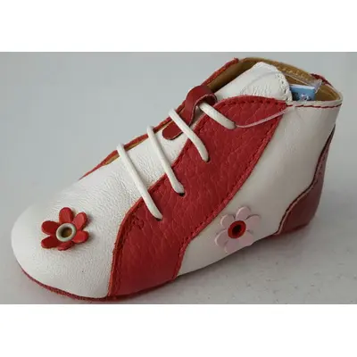 Ghete bebe fetite Piticot Crem Rosu - FOX101101_7