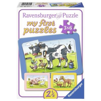 PUZZLE ANIMALELE BUNI PRIETENI, 3X6 PIESE - ARTRVSPC06571