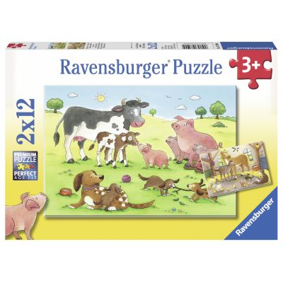 PUZZLE FAMILII FERICITE DE ANIMALE, 2X12 PIESE - ARTRVSPC07590