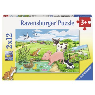 PUZZLE PUI DE ANIMALE LA FERMA, 2X12 PIESE - ARTRVSPC07582