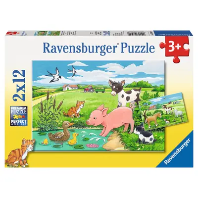 PUZZLE PUI DE ANIMALE LA FERMA, 2X12 PIESE - ARTRVSPC07582