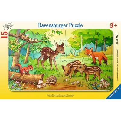 PUZZLE PUIUTI DE ANIMALE IN PADURE, 15 PIESE - ARTRVSPC06376