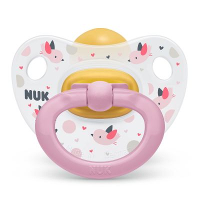 Suzeta Nuk Happy Kids Latex M2 Roz 6-18 luni ERFMAR-N2235