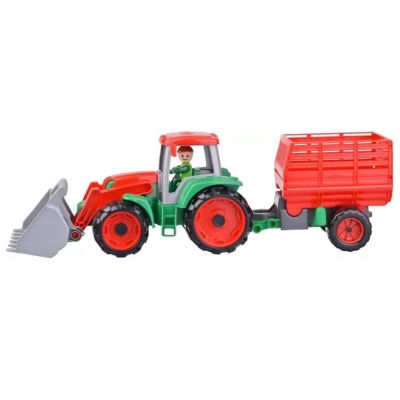 Tractor cu remorca Lena Truxx pentru copii Portocaliu - SOLLE04428