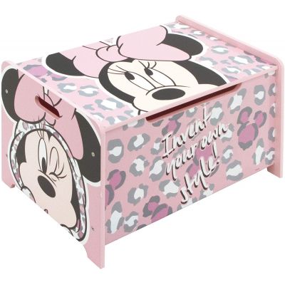 Ladita din lemn pentru depozitare jucarii Minnie Mouse BBXWD12894