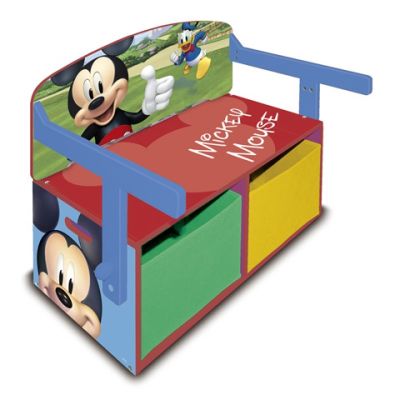 Mobilier 2 in 1 pentru depozitare jucarii Mickey Mouse BBXWD12900