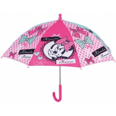 Umbrela manuala 38 cm cu inchidere cu siguranta Minnie roz - SOLPE50123