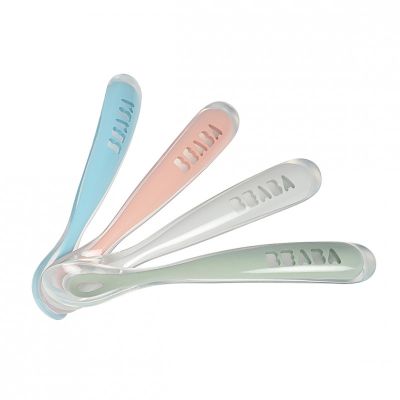 Set 4 lingurite ergonomice silicon - Eucalyptus ERFB913465