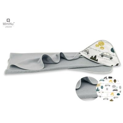 MimiNu - Prosop cu gluga 100x100 cm, Grey/Childrens journey grey BYN5907803143864