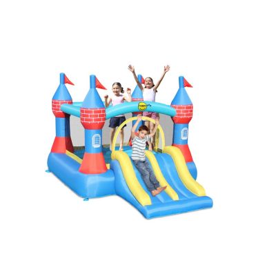 Saltea gonflabila castel cu tobogan dublu FUNK9512