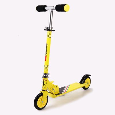 Trotineta pliabila Ferrari pentru copii cu roti 120 mm, galbena FUNKFXK30YL