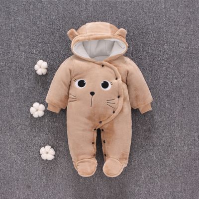Combinezon plusat crem - Kitty MD066-3.3-6 luni (Marimea 18 incaltaminte)
