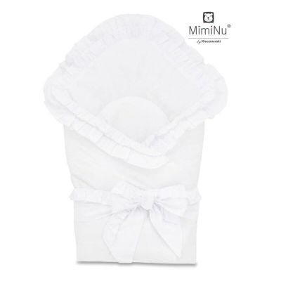 MimiNu - Paturica de infasat multifunctionala pentru botez, 75x75 cm, White BYN6426972005029