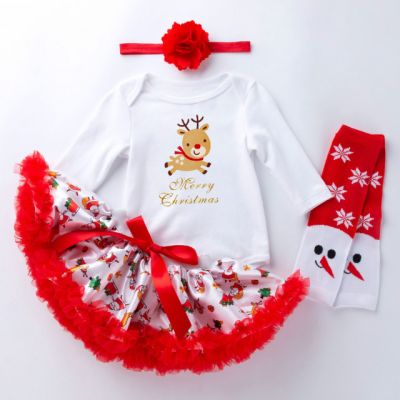 Body cu fustita din saten si jambiere - Pui de ren MDGBO043-4-cr3