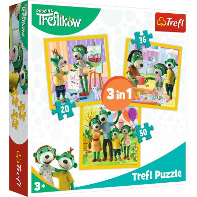 PUZZLE TREFL 3IN1 DISTRACTIE IN FAMILIA TREFILIKI VIV34850