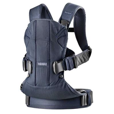 BabyBjorn - Marsupiu anatomic One Air - Navy Blue, 3D Mesh BSAFE098008E1