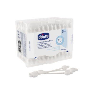 Betisoare vata Chicco cu protectie 90 buc, 10441 CHC10441-7