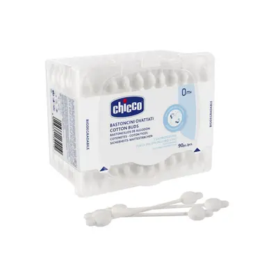 Betisoare vata Chicco cu protectie 90 buc, 10441 CHC10441-7
