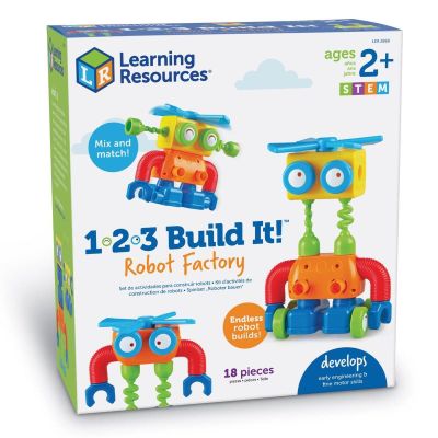 Hai sa construim - 1, 2, 3  robotel colorat