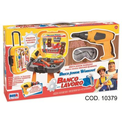Banc de lucru cu scule 30 piese si surubelnita electrica RS Toys - SOLRS10379