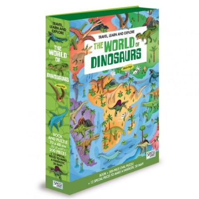 Cunoaste si exploreaza - puzzle lumea dinozaurilor (200 piese)