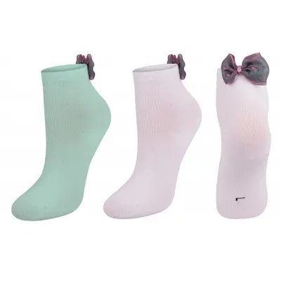 Sosete pentru fetite cu fundita din organza SK-67