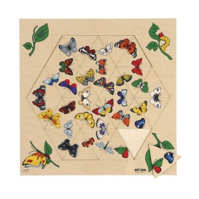 Triama - Puzzle 24 piese cu fluturi - Educo - OKEE522825