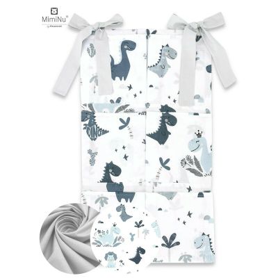 MimiNu - Organizator pentru patut, 6 compartimente, Dino Granat BYN6426972005135