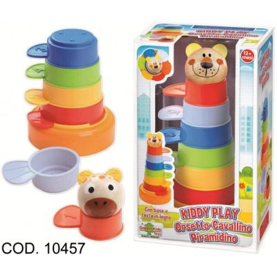 Joc stivuibil pentru copii Piramida RS Toys multicolor - SOLRS10457