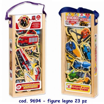 Set 23 figurine din lemn cu magneti RS Toys - SOLRS9694