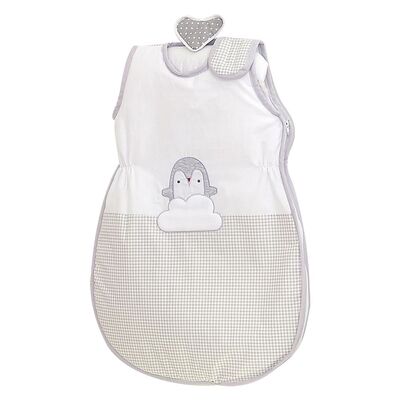 Sac De Dormit Fara Maneci, Broderie Pinguin Gri, 86 Cm, 92x54 Cm, Amy Pjb68337