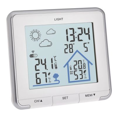 Statie meteo wireless LIFE TFA 35.1153.02, cu transmitator wireless extern inclus, alba