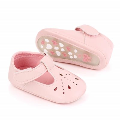 Pantofiori roz cu puncte decupate MBd2489-2-p13