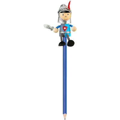 Creion cu figurina lemn Cavaler Fiesta Crafts FCP-5033 BBJFCP-5033_Initiala