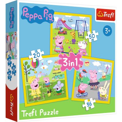 PUZZLE TREFL 3IN1 PEPPA PIG O ZI ANIVERSARA VIV34849